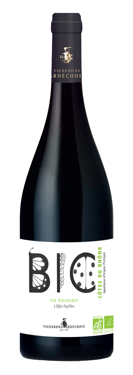 Vignerons Ardéchois Côtes du Côtes du Rhône AC L'Effet Papillon BIO 2022